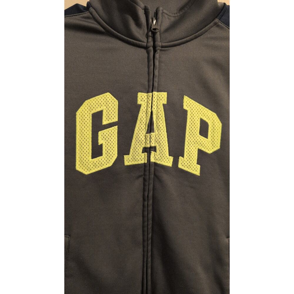 GAP Kids Full-Zip Hoodie – Gray w/ Neon Logo - Picture 3 of 5